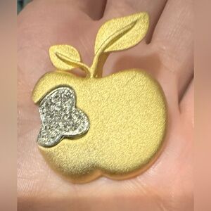 Vintage Tona Bitten Apple Brooch🍎